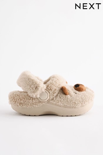 Neutral Bear Lined Clog Slippers (706897) | £14 - £17