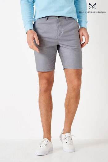 Crew Clothing Company Grey Cotton Formal Shorts (707192) | £55