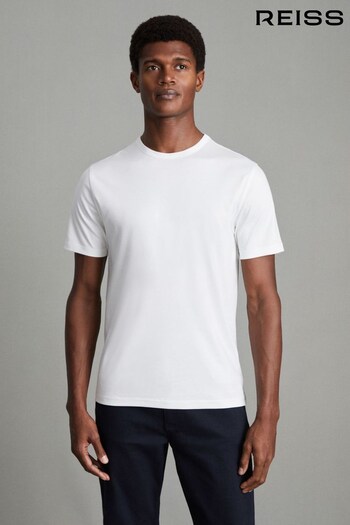 Reiss Vetiver Day Mercerised Cotton Crew Neck T-Shirt (707724) | £48