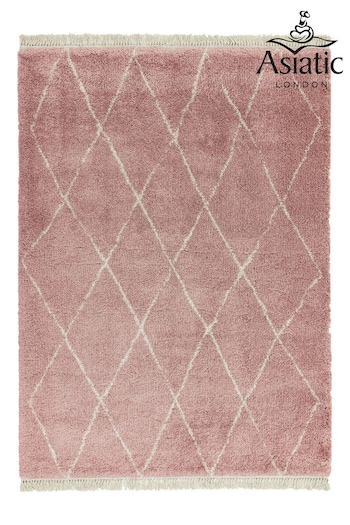 Asiatic Rugs Pink Rocco Diamond Rug (707735) | £114 - £323