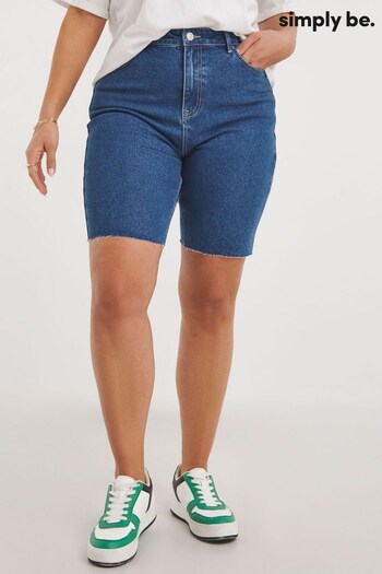 Simply Be Blue Bermuda Cal Shorts (708180) | £28