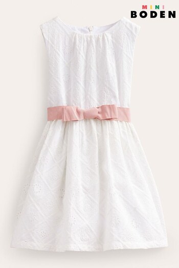 Boden Cream Mini Me Broderie Dress (708306) | £21 - £24