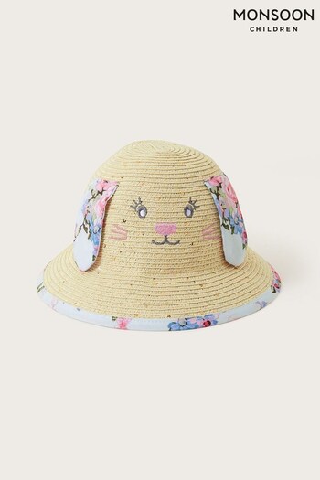 Monsoon Natural Baby Myla Floral Bunny Hat (708510) | £12