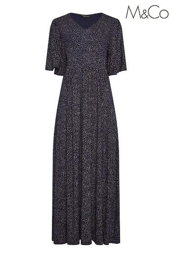 M&Co Blue Short Sleeve Jersey Dress (708730) | £34