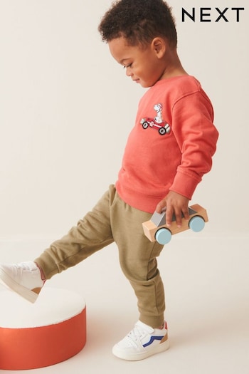 Orange Embroidered Character Sweatshirt and Joggers Set (3mths-7yrs) (708798) | £16 - £20