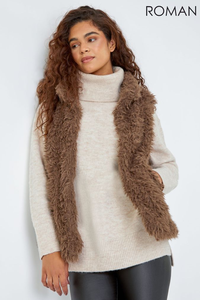 Faux fur vest top kmart