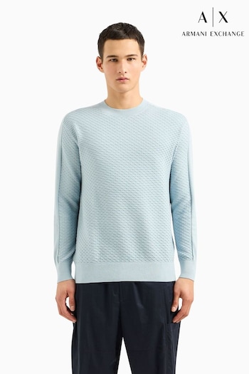 Armani for Exchange Textured Knitted Navy Jumper (708886) | £115