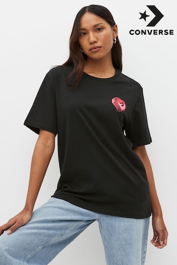 Converse Street Black Graphic Logo Back Print T-Shirt (709574) | £28