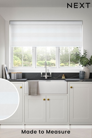 Silver White Susy Made to Measure Blackout Roller Blind (709745) | £73