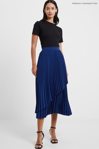 French Connection Blue Arie Pleated Skirt (710104) | £75