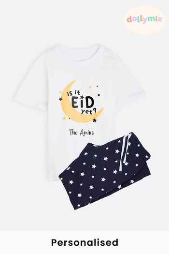 Personalised Kids Is It Eid Yet? Pyjamas By Dollymix (710160) | £30