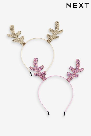 Pink Christmas Reindeer Antler Headband (710291) | £12
