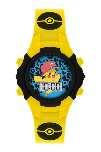 Peers Hardy Yellow Pokémon Character Print And Dial Digital Flashing Watch (710430) | £15
