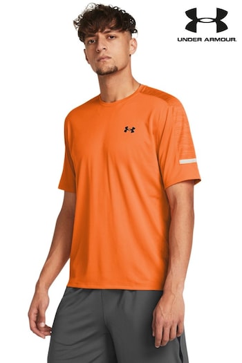 Under Armour Orange Tech Short Sleeve Crew  T-Shirt (710706) | £41