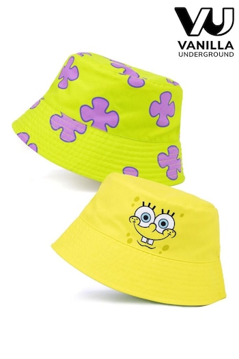 Vanilla Underground Yellow Spongebob Licensing Reversible Bucket Kids Hat (710800) | £14