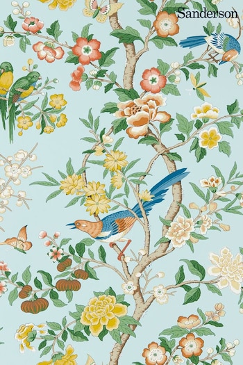 Sanderson Blue Chinoiserie Hall 10.05M Wallpaper (710893) | £135