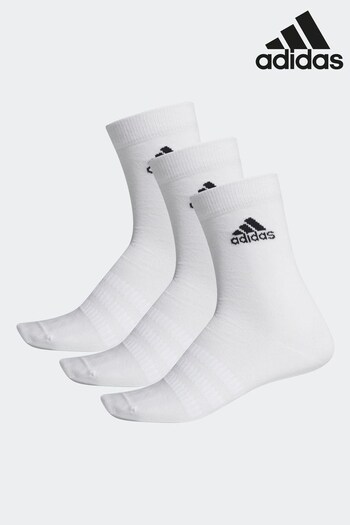 adidas White Adult Crew Socks 3 Pairs (711123) | £13