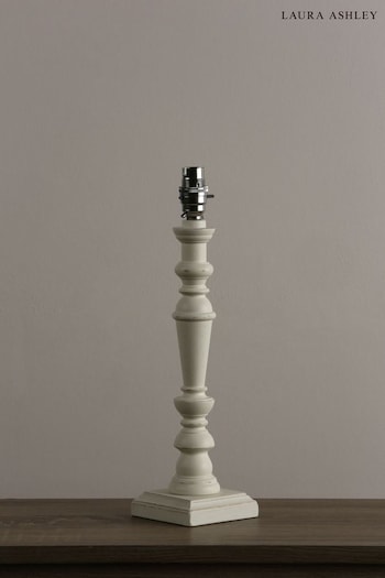Laura Ashley White Tate Wood Painted Candlestick Table Lamp Base (711159) | £60