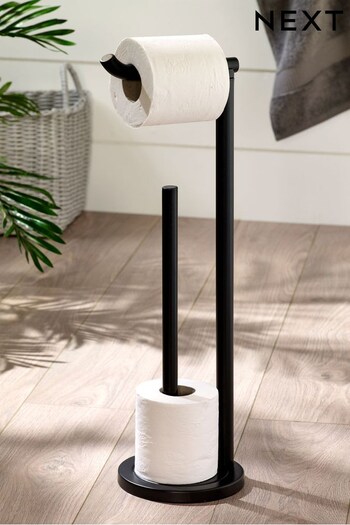 Billington Black Floor Standing Toilet Roll Holder (711335) | £34