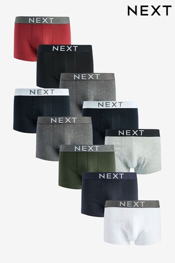 Core Mixed Colour Hipster Boxers 10 Pack (711649) | £48