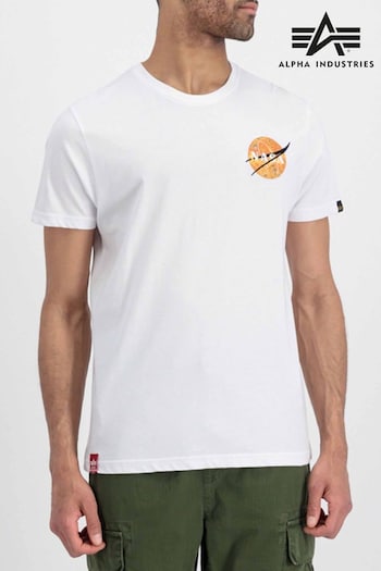 Alpha Industries NASA Davinci White T-Shirt (711797) | £55