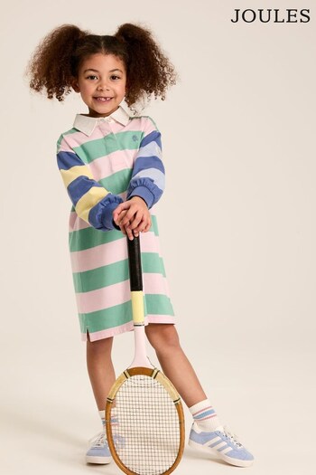 Joules Emmie Multi Striped Jersey Rugby Dress (712030) | £29.95 - £32.95