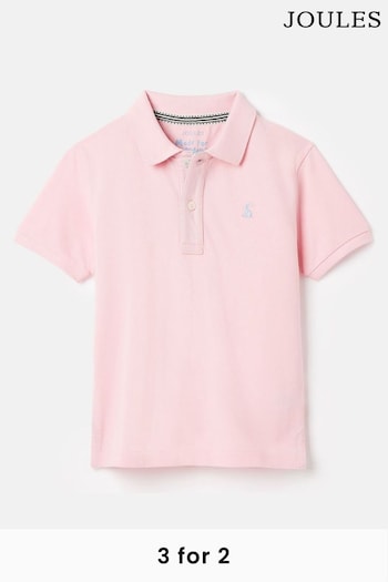 Joules Woody Pink Pique Cotton Polo Printed Shirt (712041) | £14.95 - £16.95