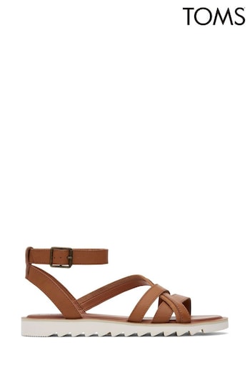 TOMS Natural Rory Sandals Lorpen In Tan Leather And Suede (712044) | £80