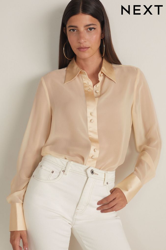 Gold store dress tops
