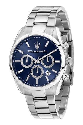 Maserati Gents Silver Tone Attrazione Watch (712240) | £199