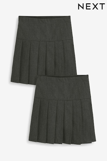 Grey Longer Length 2 Pack Pleat Skirts (3-16yrs) (712561) | £14 - £25
