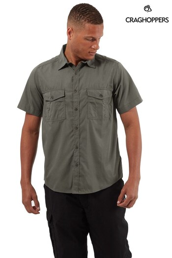 Craghoppers Grey Kiwi Short Sleeve Shirt (712767) | £35