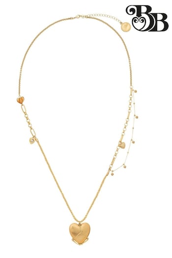 Bibi Bijoux Gold Tone Puffed Heart Charm Necklace (712778) | £35