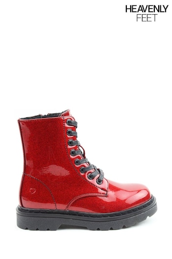 Heavenly Feet Ladies Red Vegan Friendly Mid Boots (712881) | £65
