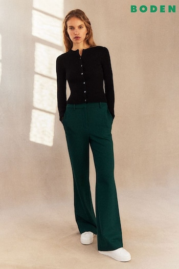 Boden Green Ponte Flare Trousers (712916) | £85
