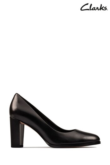 Clarks Black Leather Kaylin Cara 2 Shoes (713203) | £69