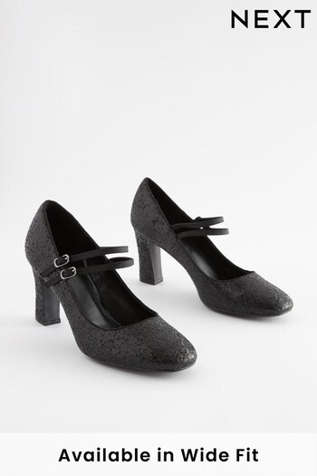 Black Shimmer Regular/Wide Fit Forever Comfort® Mary Jane Shoes (713561) | £38