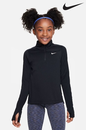 Nike jersey Black Dri-FIT Long-Sleeve 1/2 Zip Top (713629) | £40