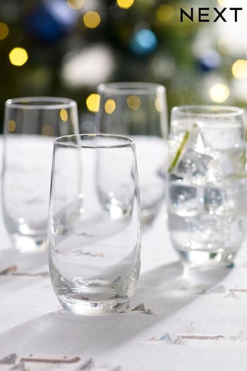 Clear Nova Tumbler Glasses Set of 4 Tall Tumbler Glasses (713688) | £16