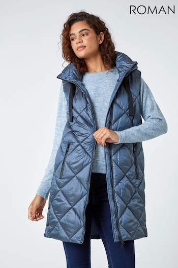 Roman Blue Diamond Quilted Padded Gilet (713715) | £59