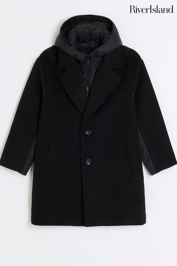River Island Black Boys Hybrid Coat (713757) | £49 - £64
