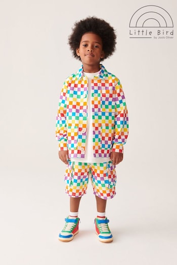 Little Bird by Jools Oliver Multi Rainbow Checkerboard Shacket (713869) | £28 - £34