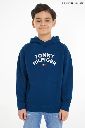 Tommy diesel Hilfiger Kids Flag Blue Hoodie (714480) | £50 - £60
