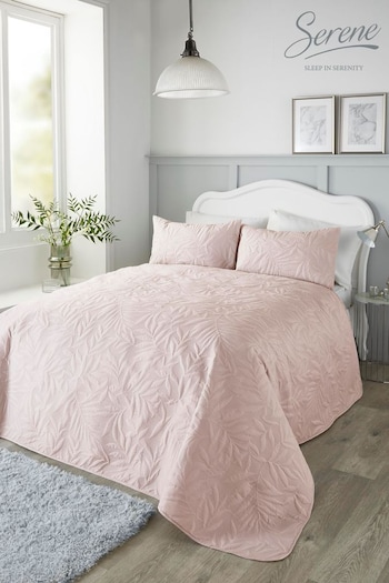 Serene Pink Luana Bedspread (714511) | £40