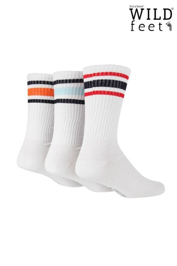 Wild Feet White Fashion Sport Crew Socks (714687) | £14