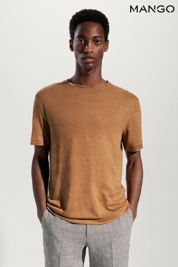 Mango 100% Linen Slim-Fit T-Shirt (715198) | £30