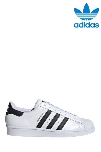 adidas Originals White/Black Superstar Kids Trainers (715242) | £50