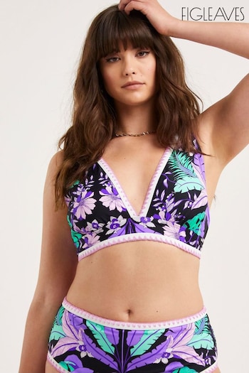 Figleaves Frida Purple Soft Plunge Bikini Top (715885) | £32