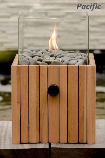 Pacific Natural Garden Cosiscoop Timber Square Fire Pit Lantern (715908) | £200