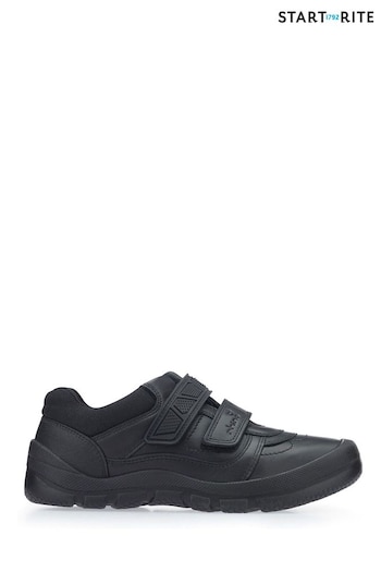 Start-Rite Rhino Warrior Riptape Black Leather School Shoes preschool (716129) | £60